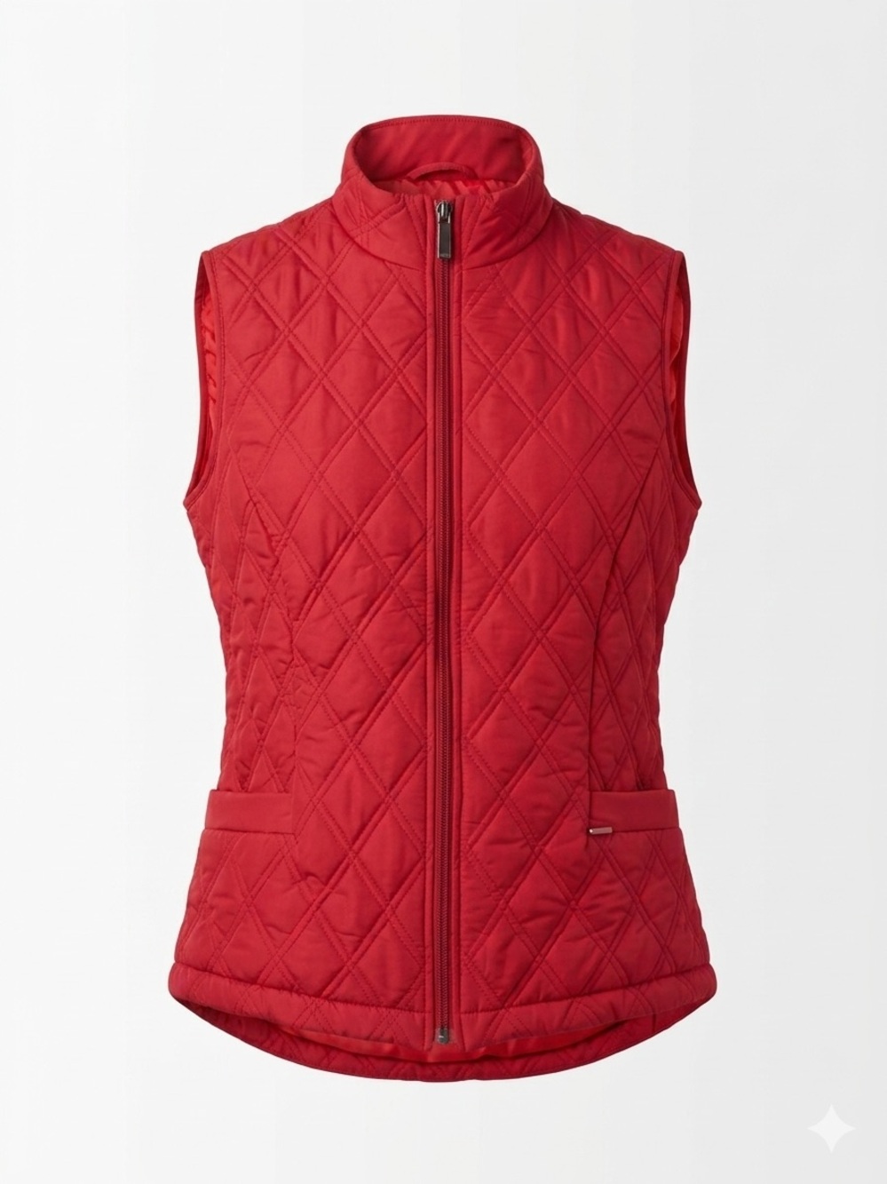 Real Clothes Saks Fifth Avenue Red Quilted Puffer Vest - Petite 6P